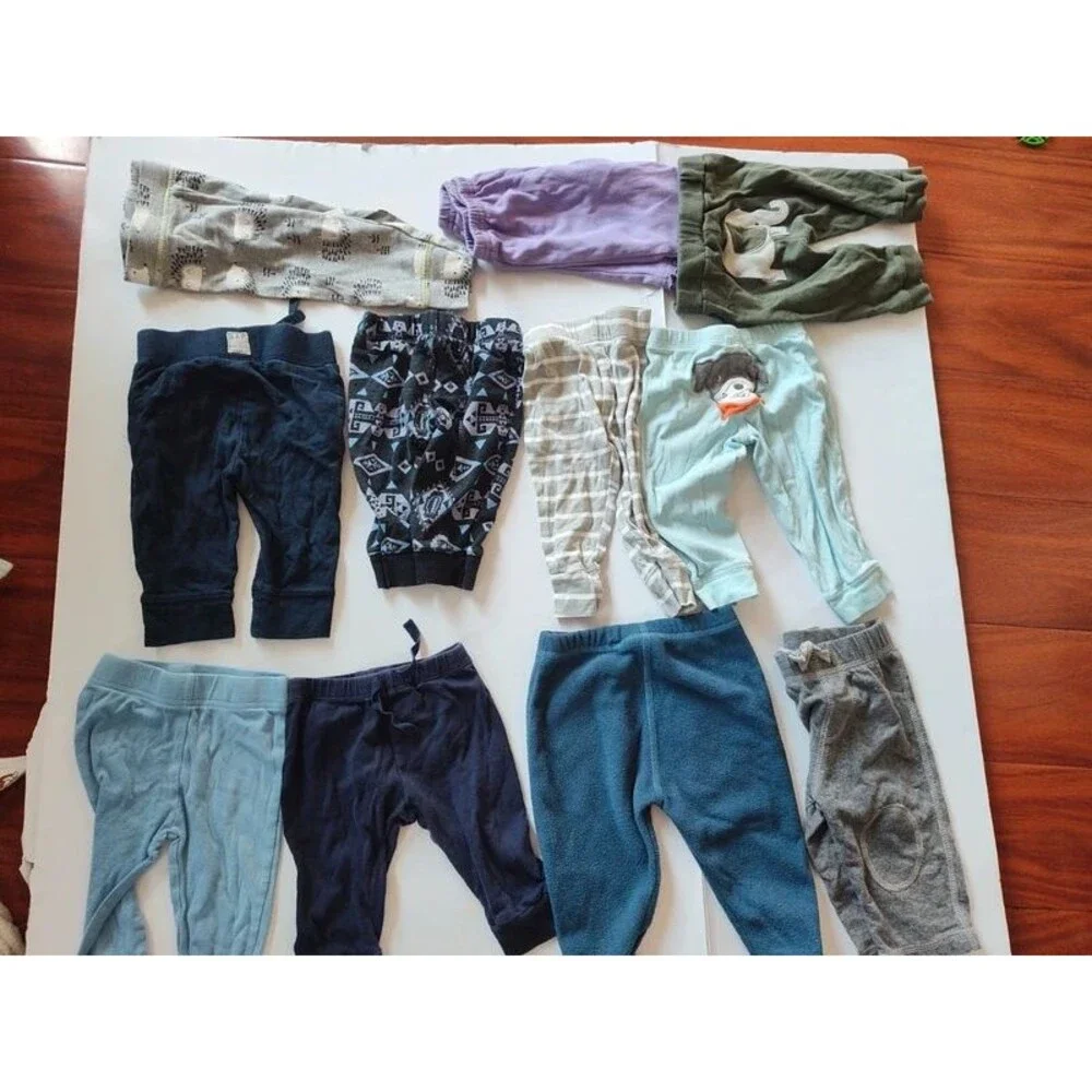 55pcs clothes lot bundle boy 3-9m assortment clothes clothing hoodies pants pj
